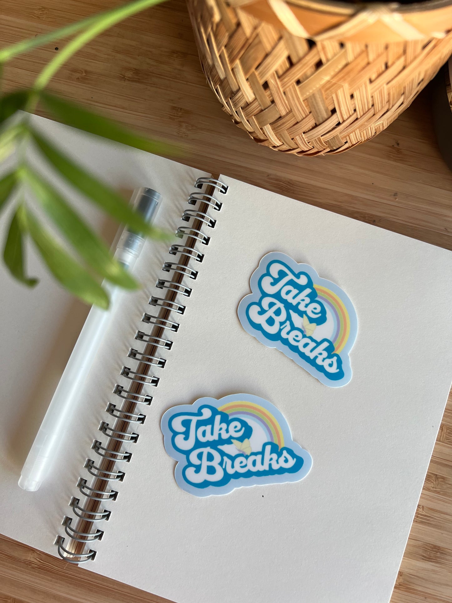 Take Breaks Reminder sticker | motivational sticker | positivity sticker water proof